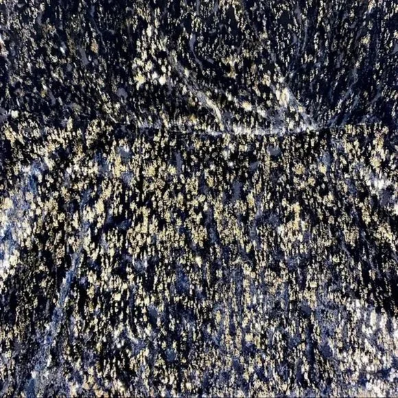 NWT Elie Tahari Black Gold V Faux Wrap Velvet Fuzzy Peplum Blouse Size 2 $365 a1 - Picture 5 of 12